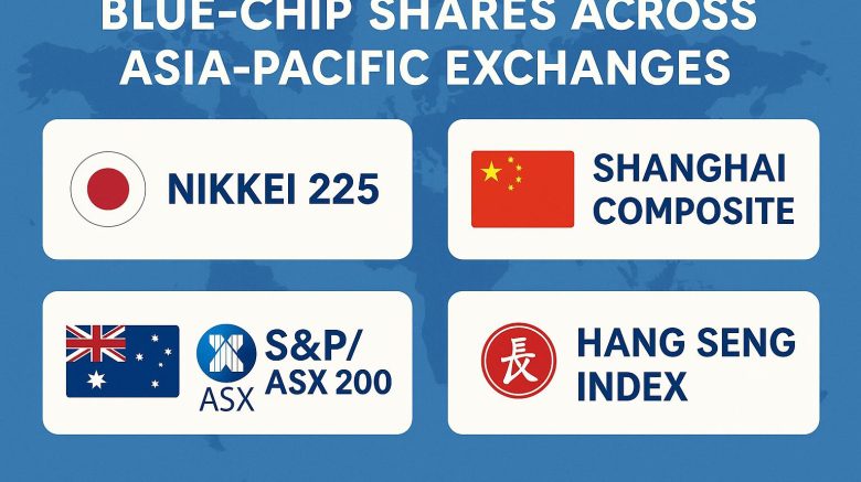Blue chip shares across Asia Pacific exchanges